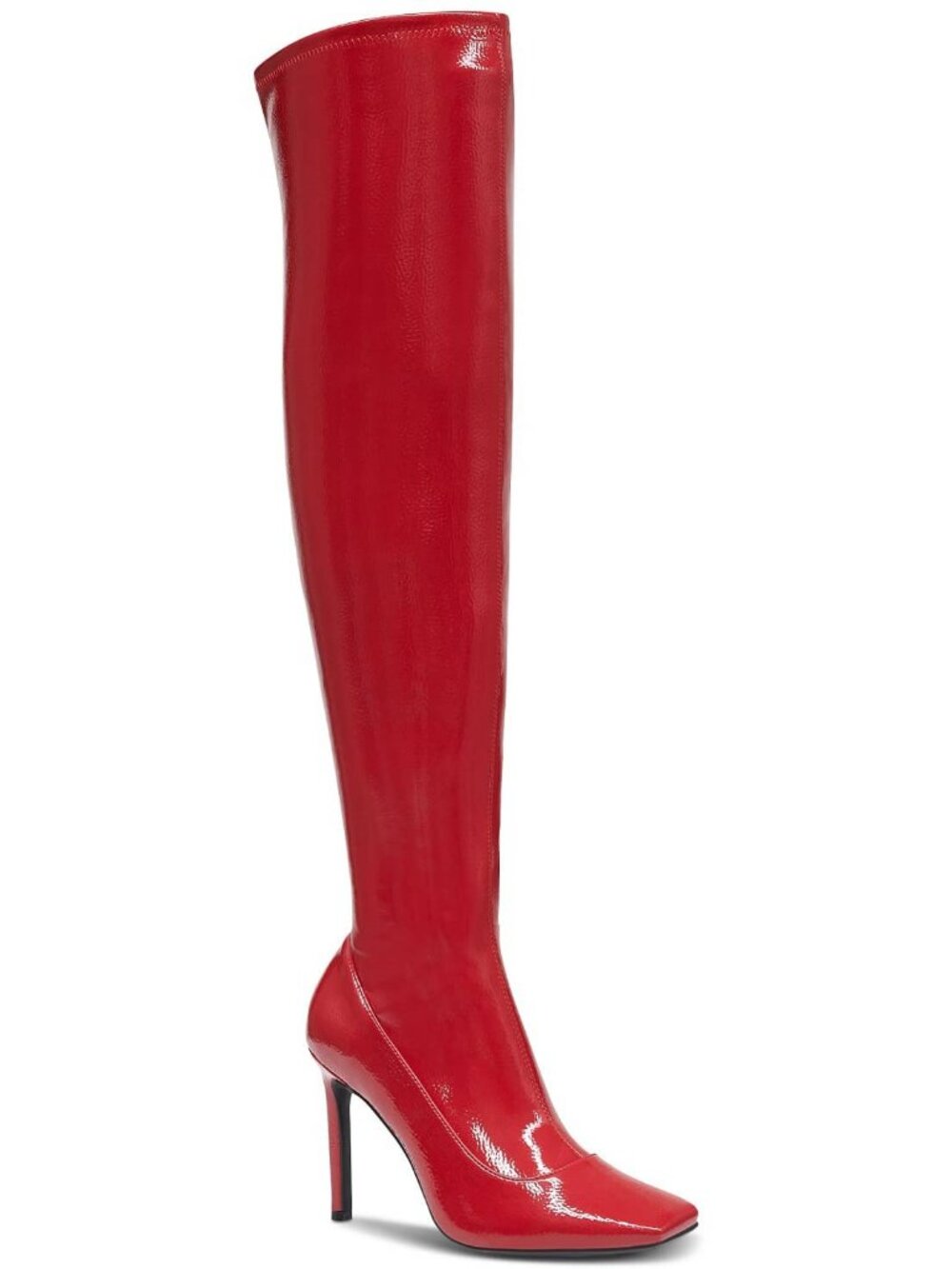 I.N.C. Keenah Red Patent Square-Toe Over-the-Knee Boots Size 8.5